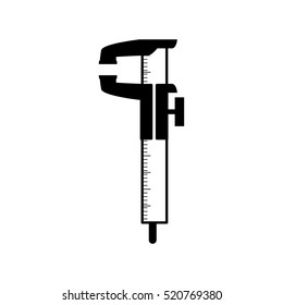 black silhouette gauge with ruler and measurements