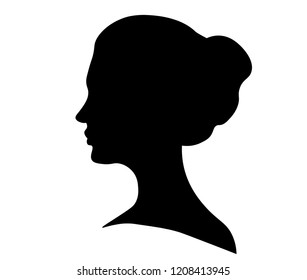 Silhouette Girl Vector Illustration Stock Vector (Royalty Free) 1142852462