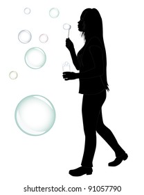 494 Girl blowing bubbles silhouette Images, Stock Photos & Vectors ...