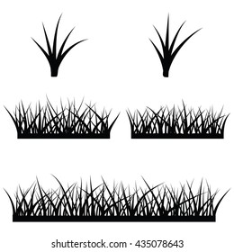 black  silhouette of grass