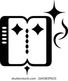 Black silhouette gratitude icon design suitable for journaling and positive affirmation projects