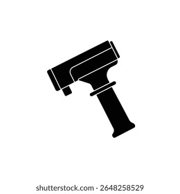 A black silhouette of a grip handle is shown against a white background The image is a simple vector illustration with a minimalist style