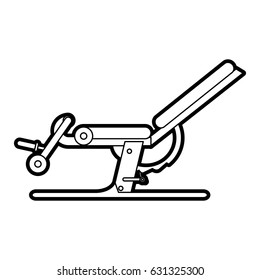 black silhouette gym machine for exercises