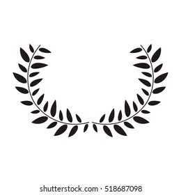 black silhouette half crown with leaves