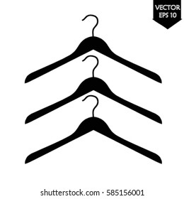 The black silhouette of a hanger