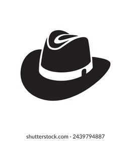 a black silhouette of a hat on a white background