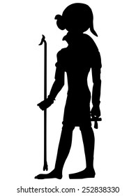 black silhouette of hieroglyph of ancient Egypt