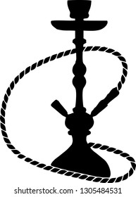 
black silhouette of hookah