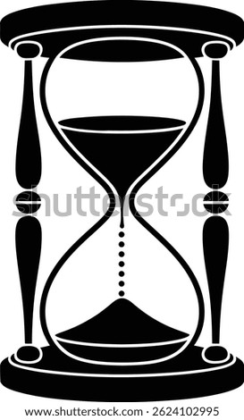 Black Silhouette hourglass vector illustration