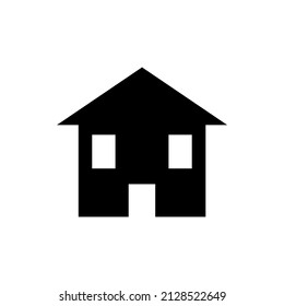 Silhouette Haus Symbol. Vektorgrafik-Heimsymbol auf weißem Hintergrund. Startseite Web Symbol.