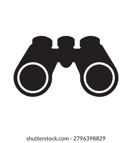 Black silhouette icon of binoculars