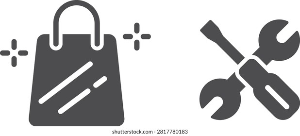 Black silhouette icon of a hand holding a smartphone with earbuds and a stylus pen
