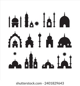 A black silhouette Irish symbol set 
