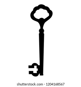 black silhouette of a key