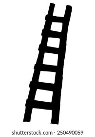 black silhouette of ladder