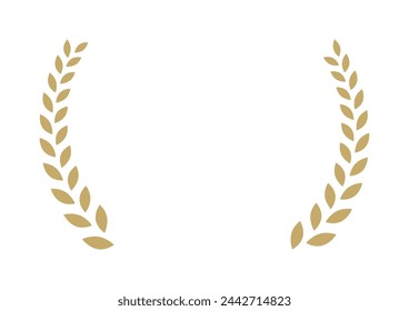 Black silhouette of a laurel frame, wreath, emblem, ranking