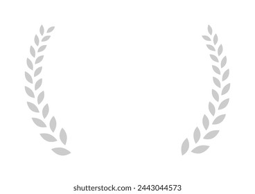 Black silhouette of a laurel frame, wreath, emblem, ranking