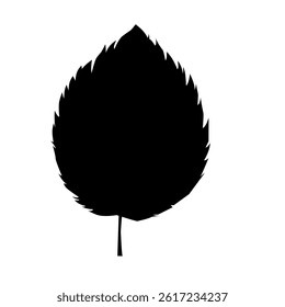 Black Silhouette Leaf Design Element