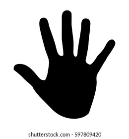 Download Similar Images, Stock Photos & Vectors of Handprint / hand print or palm impression flat vector ...