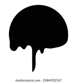 Black and silhouette liquid drop icon, flowing, oil dripping stain and Water drop icon, rain drop, ink drop icon. vector illustration.