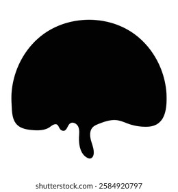 Black and silhouette liquid drop icon, flowing, oil dripping stain and Water drop icon, rain drop, ink drop icon. vector illustration.