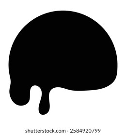 Black and silhouette liquid drop icon, flowing, oil dripping stain and Water drop icon, rain drop, ink drop icon. vector illustration.