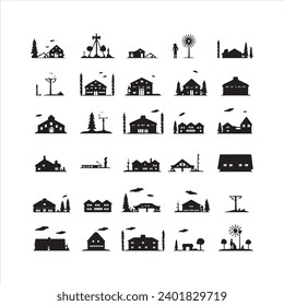 A black silhouette Location symbol set