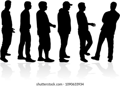 Black silhouette of a man.