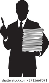 Schwarze Silhouette eines Mannes