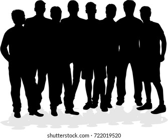 Black Silhouette Man Stock Vector (Royalty Free) 722019520 | Shutterstock