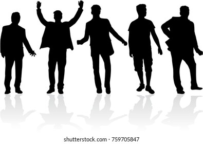 Black silhouette of a man.