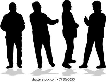 Black silhouette of a man.