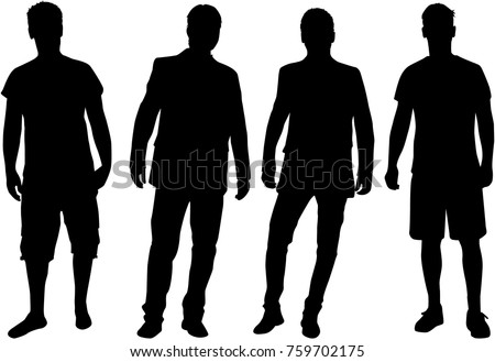Black silhouette of a man.