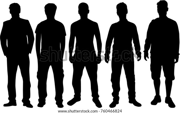 Black Silhouette Man Stock Vector (Royalty Free) 760466824
