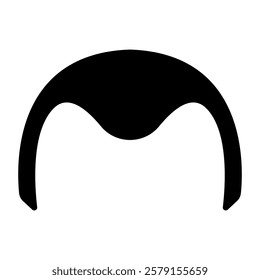 Black Silhouette Man Hairline receding hair on head, baldness problem