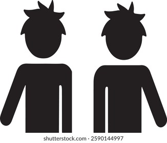 black silhouette of a man with his head