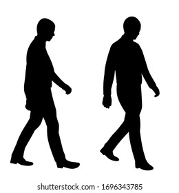 black silhouette of a man walking
