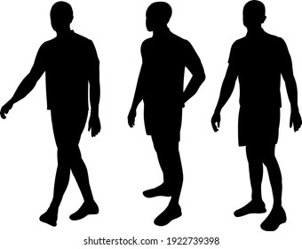 Black Silhouette Of A Man Walking