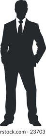 black silhouette of a man without background
