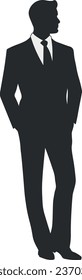 schwarze Silhouette eines Mannes ohne Hintergrund