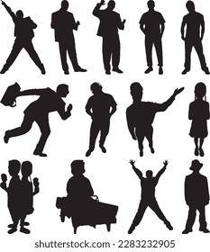 A black silhouette of a man and a woman with a drum.