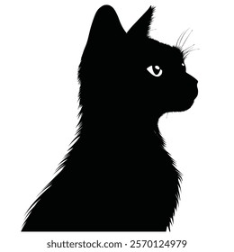 Black silhouette of a Manx