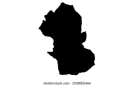 Black Silhouette Map City Gombe Nigeria Stock Vector (Royalty Free ...