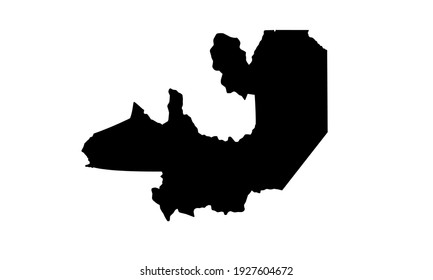 black silhouette of a map of the city of Salta in Argentina on a white background