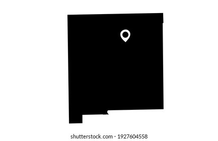 black silhouette of map of the city of Santa Fe in Argentina on a white background