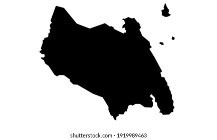 Black Silhouette Map Johor Malaysia On Stock Vector (Royalty Free ...