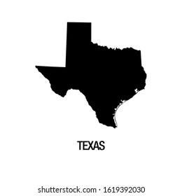 Blank Map Of Texas Outline Map Texas Isolated Vector Illustration Stock Vector (Royalty Free)  1203246205 | Shutterstock