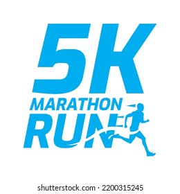 Black Silhouette Marathon Run Event Logo Stock Vector (Royalty Free ...