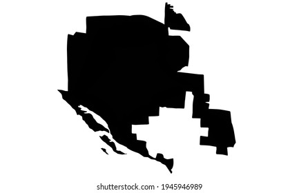 black silhouette of Maumelle city map in Arkansas United States on white background