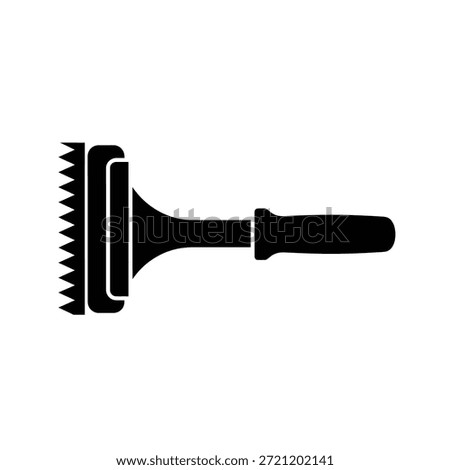 Black silhouette of a meat tenderizer tool on a white background.